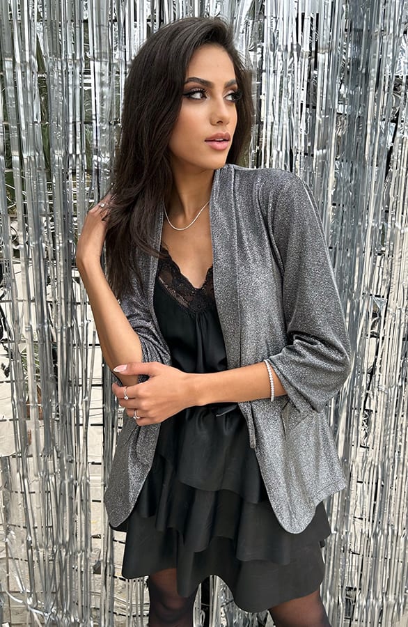Blazer Met Glitters Maye Zilver – shoparchief — foto 4