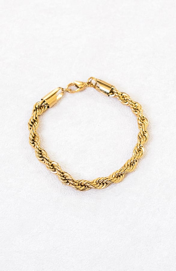 Braided Armband Denia Goud – shoparchief