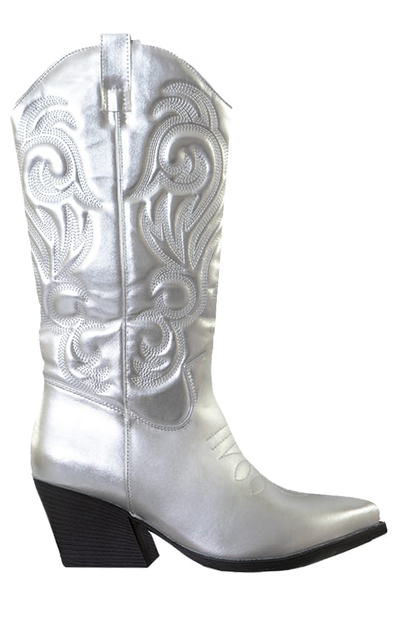 Cowboy Boots Lynda Metallic zilver – shoparchief