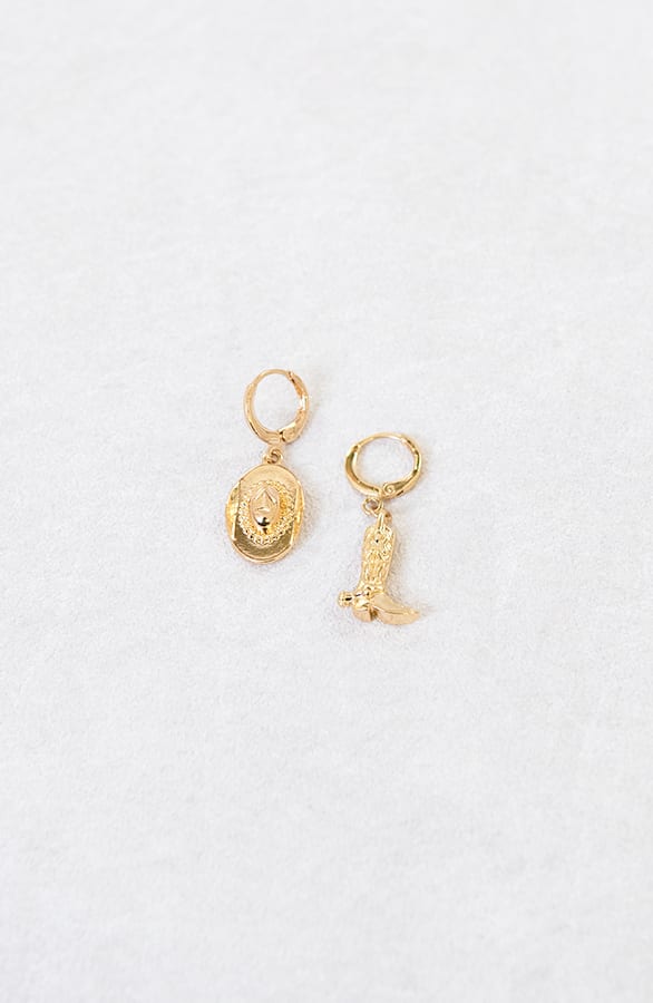 Cowboy Oorbellen Elize Goud – shoparchief