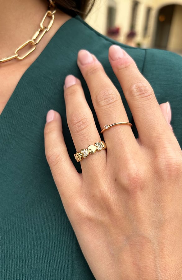 Small Diamond Ring Jenni Goud – shoparchief — foto 2