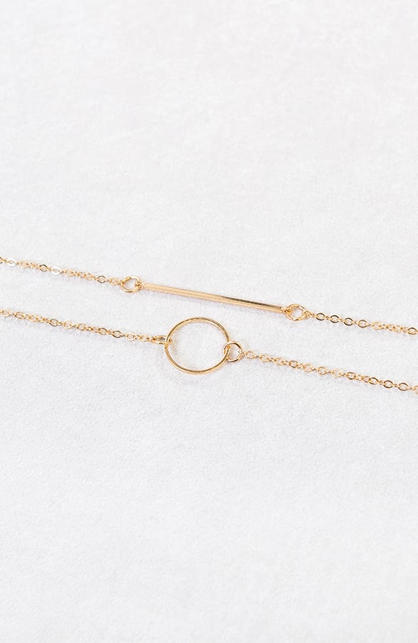 Dubbele Cirkel Armband Kelsey Goud – shoparchief — foto 2