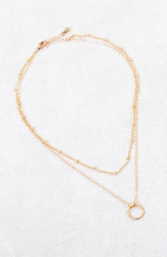 Dubbele Cirkel Ketting Marie-Lou Goud – shoparchief