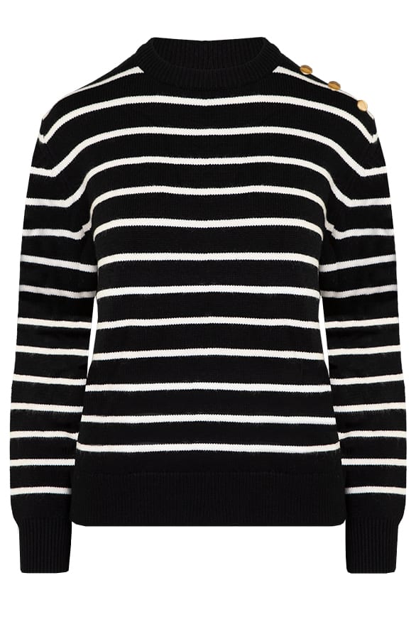 Gestreepte Sailor Trui Karen Zwart Wit – shoparchief