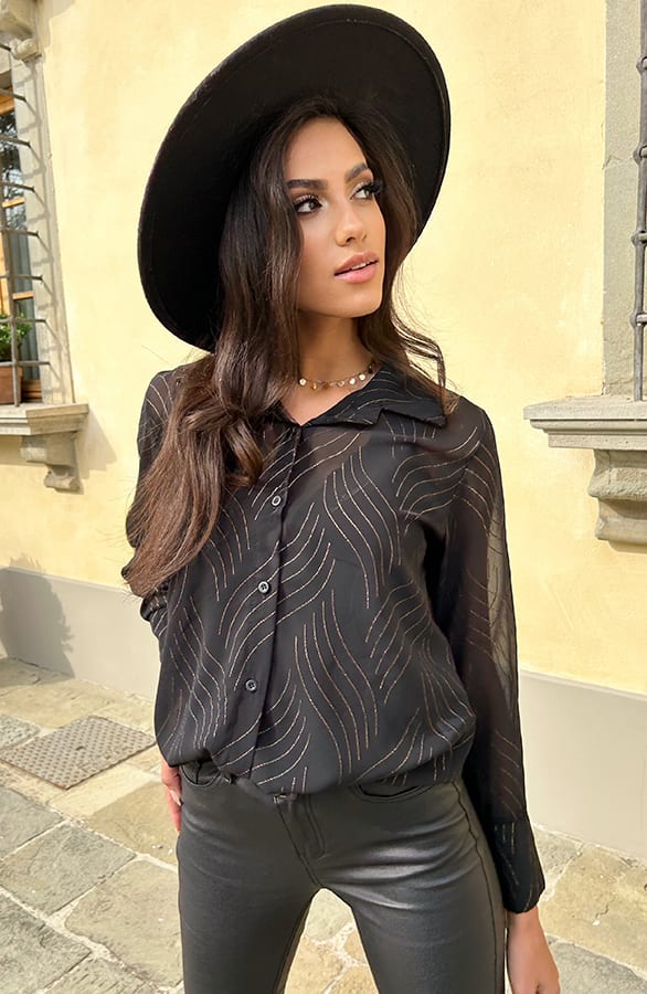 Golden Stripes Blouse Denise – shoparchief — foto 2