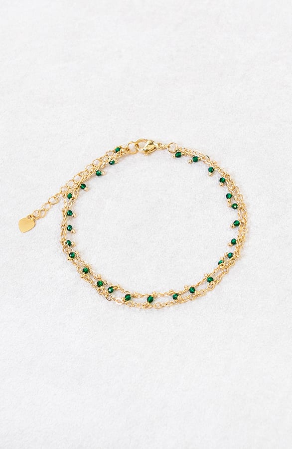 Green Details Laagjes Armband Jemma Goud – shoparchief