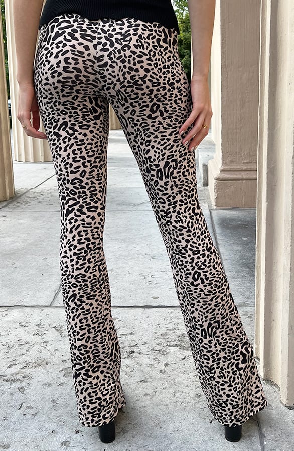 Janine Flared Broek Leopard Beige – shoparchief — foto 4