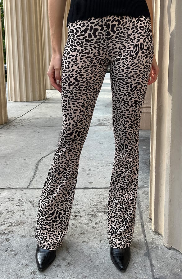 Janine Flared Broek Leopard Beige – shoparchief — foto 2