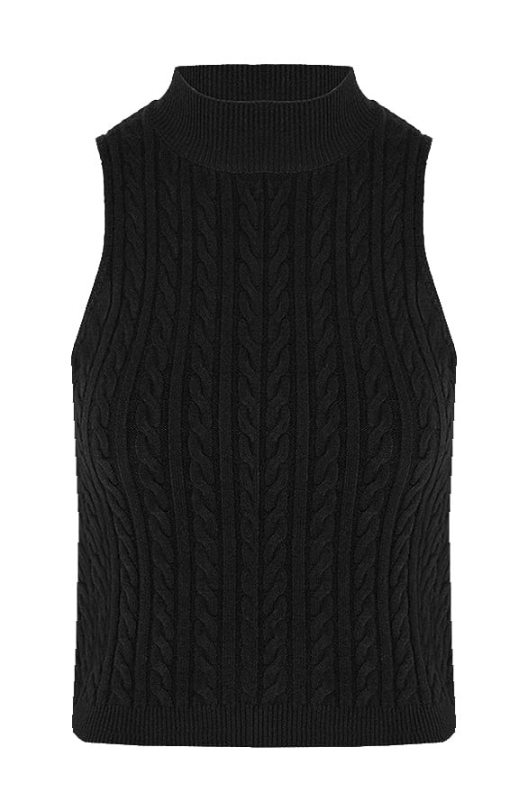 Kabelgebreide Pullover Linda Zwart – shoparchief