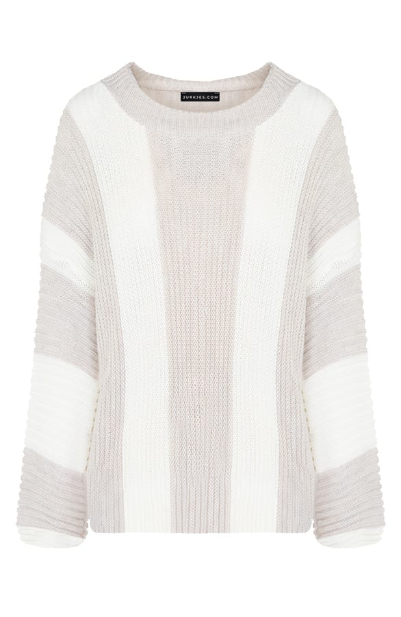 Knitted Strepen Trui Candice Beige – shoparchief