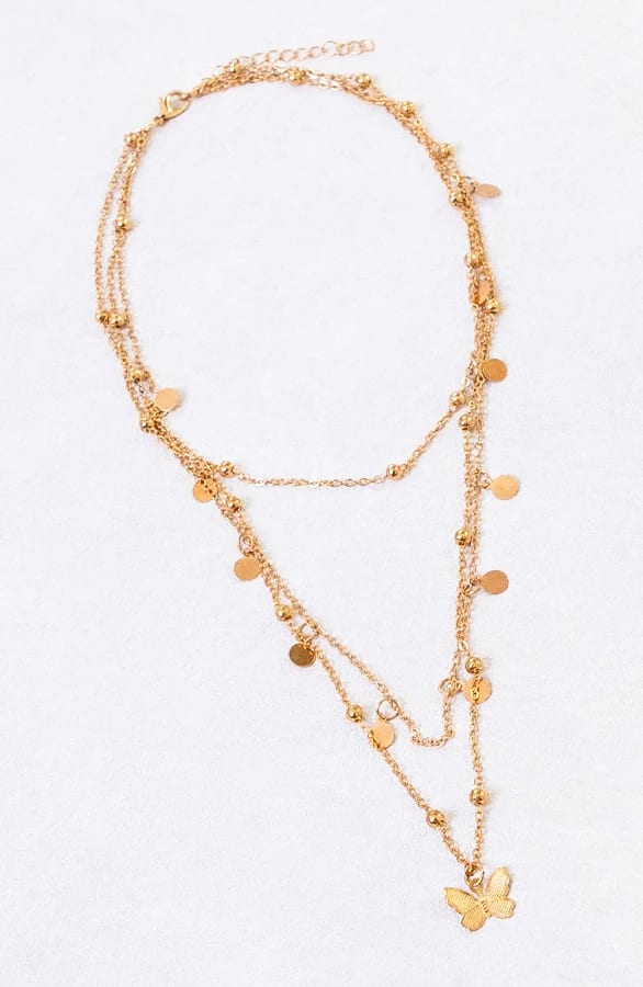 Laagjes Ketting Met Vlinder Denna Goud – shoparchief