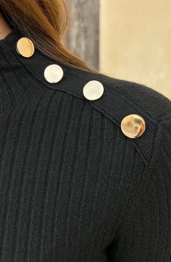 Longsleeve Stretch Jurk Nicka Zwart – shoparchief — foto 6