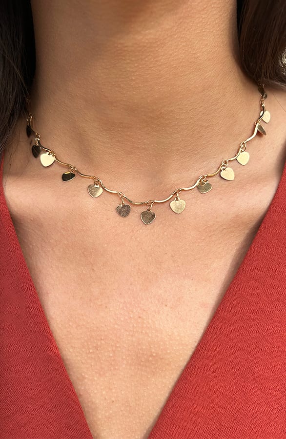 Lovely Hartjes Ketting Lydia Goud – shoparchief — foto 2