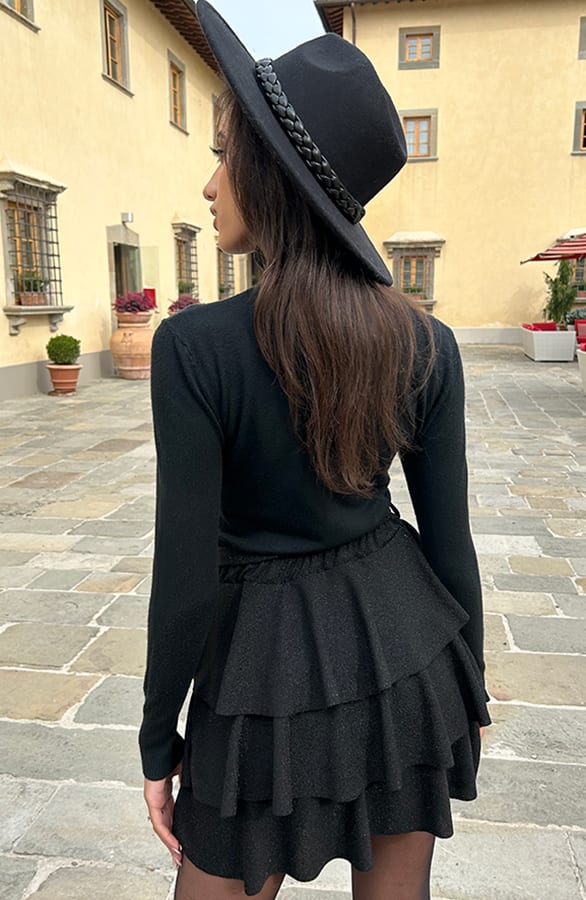 Lurex Ruffle Rok Elena Zwart – shoparchief — foto 6
