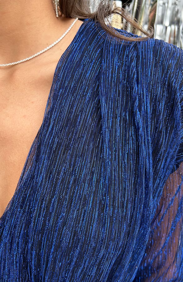Luxury Lurex Dress Amelie Kobalt – shoparchief — foto 5