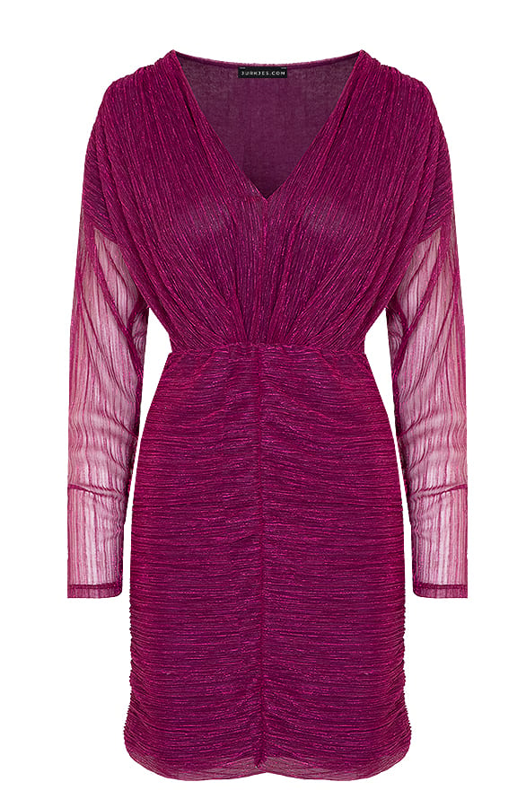 Luxury Lurex Dress Amelie Magenta – shoparchief
