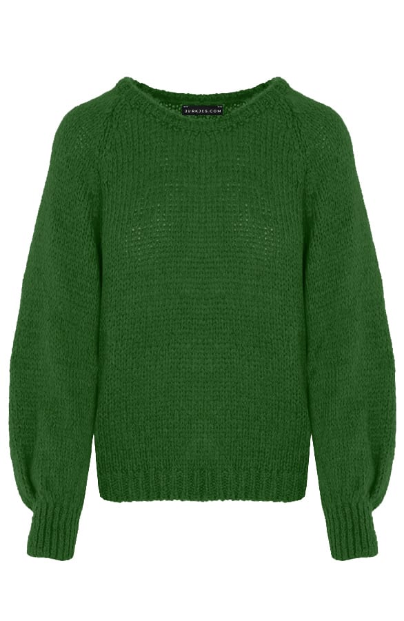 Oversized Gebreide Trui Jaynie Bright Green – shoparchief