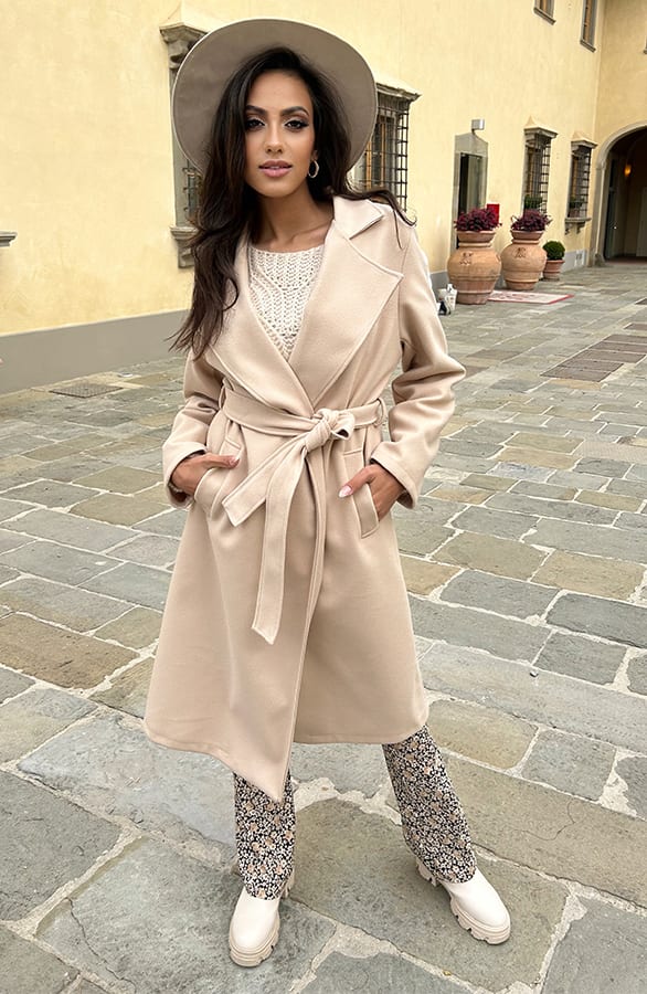 Oversized Trenchcoat Christa Beige – shoparchief — foto 2