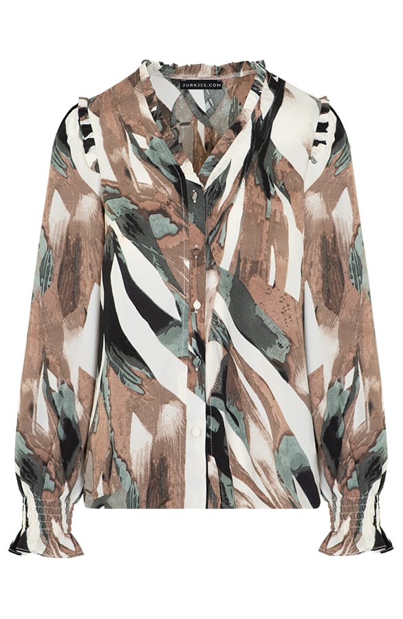 Ruches Print Blouse Cindi – shoparchief