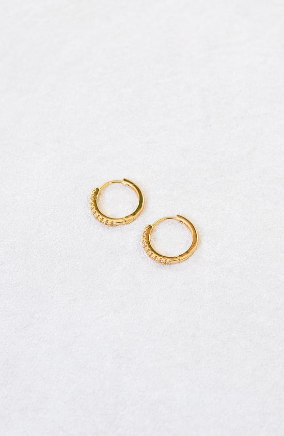 Small Diamond Earrings Celeste Goud – shoparchief — foto 2