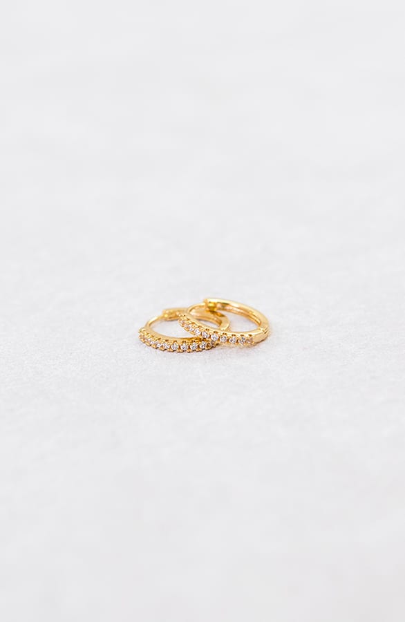 Small Diamond Earrings Celeste Goud – shoparchief