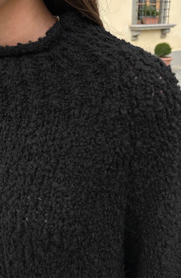 Soft Gebreide Tuniek Merel Zwart – shoparchief — foto 5
