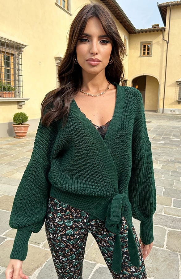 Strik Vest Ruby Smaragdgroen – shoparchief — foto 2