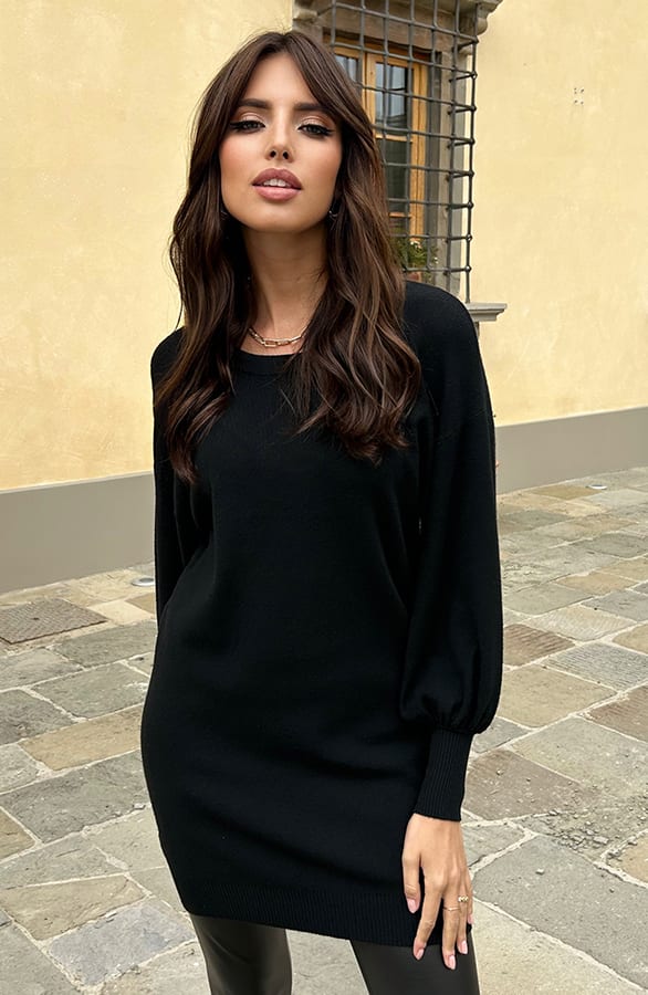 Tuniek Met Ballonmouwen Ciara Zwart – shoparchief — foto 3