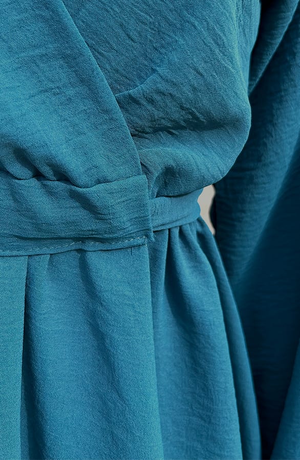 V-hals Jurk Kate Petrol – shoparchief — foto 6