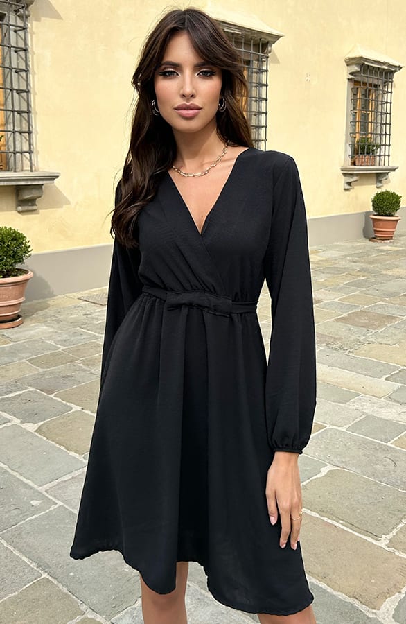 V-hals Jurk Kate Zwart – shoparchief — foto 6