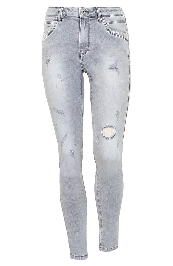 Pailletten Skinny Jeans Evie Grijs – shoparchief