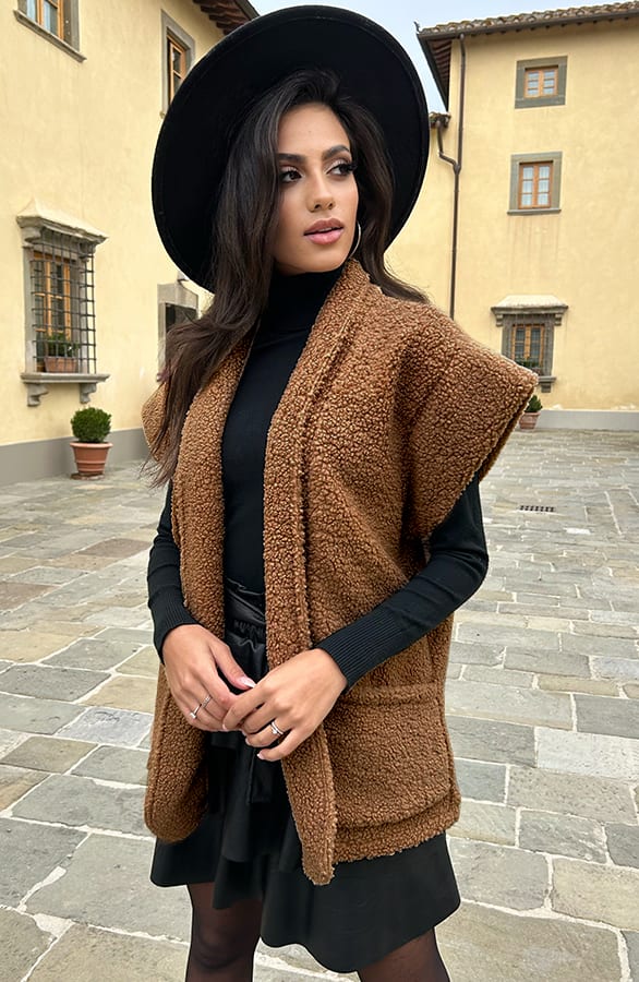 Teddy Gilet Pocket Lou Camel – shoparchief — foto 4