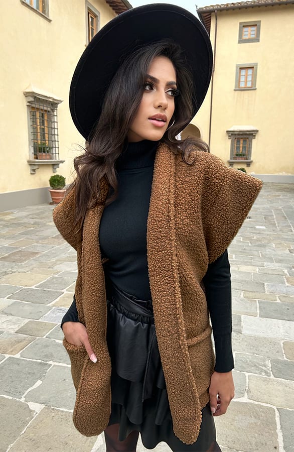 Teddy Gilet Pocket Lou Camel – shoparchief — foto 3