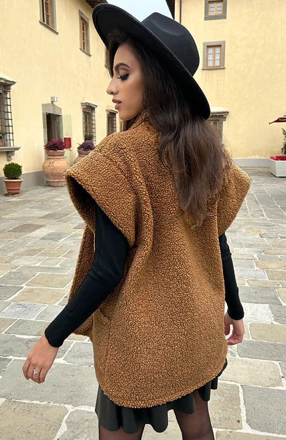 Teddy Gilet Pocket Lou Camel – shoparchief — foto 5