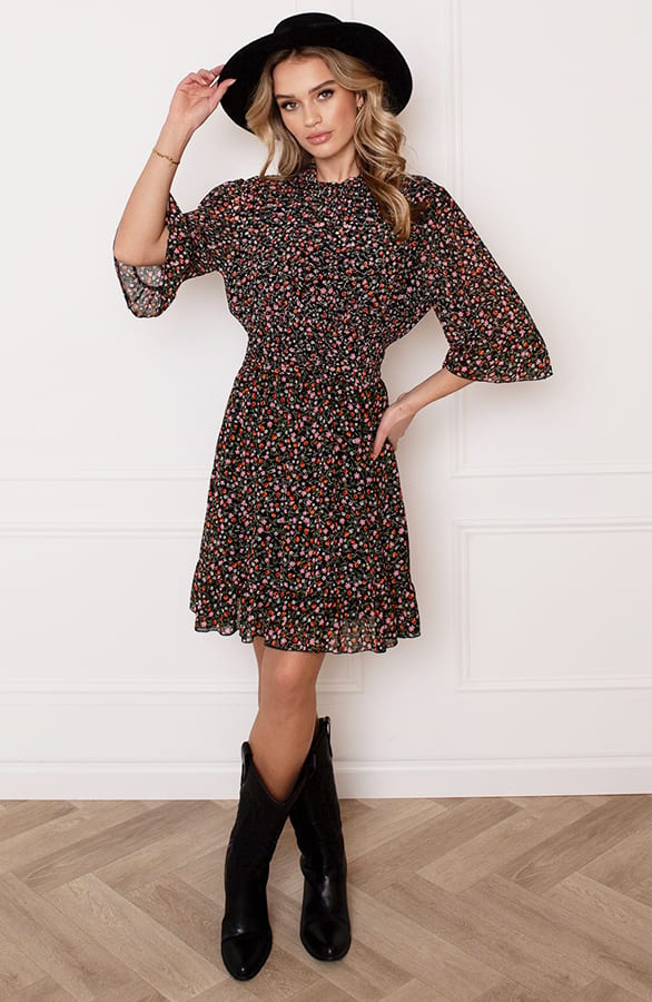 Bloemenprint Ruches Jurk Fenna – shoparchief — foto 5