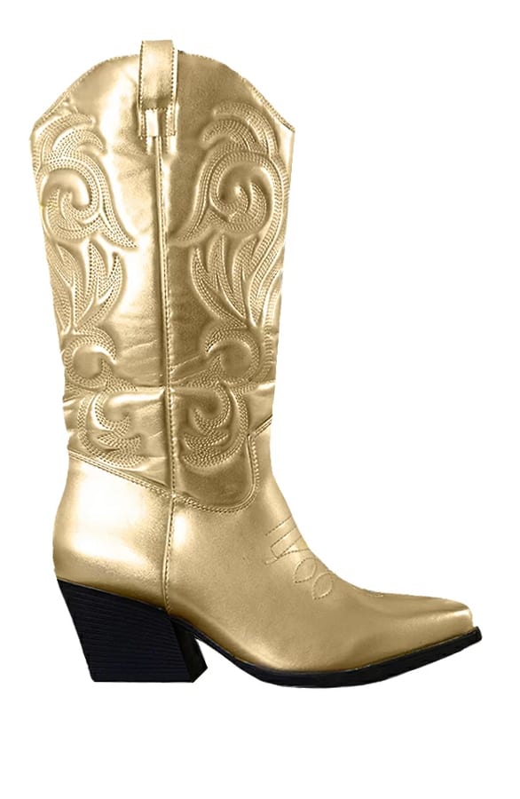 Cowboy Boots Lynda Metallic Goud – shoparchief