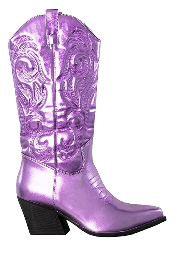 Cowboy Boots Lynda Metallic Lila – shoparchief
