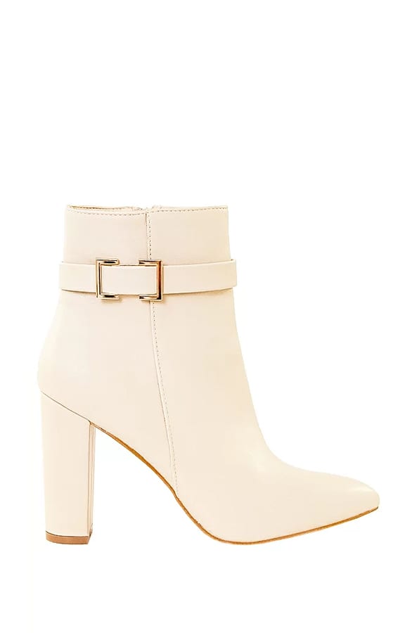Enkellaarsjes Met Gouden Detail Scarlet Beige – shoparchief