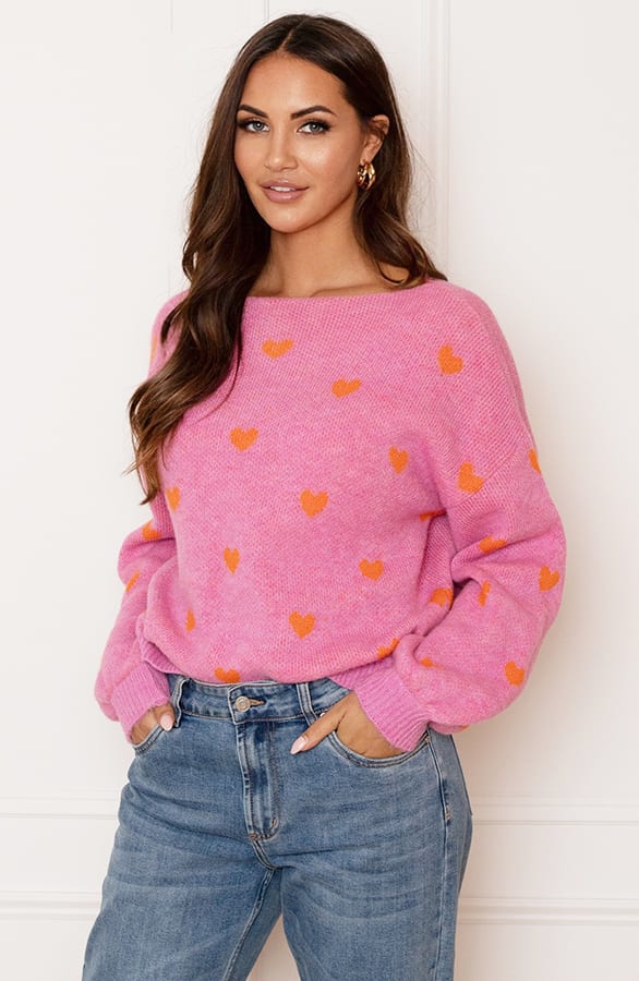 Hartjes Sweater Livia Roze Oranje – shoparchief