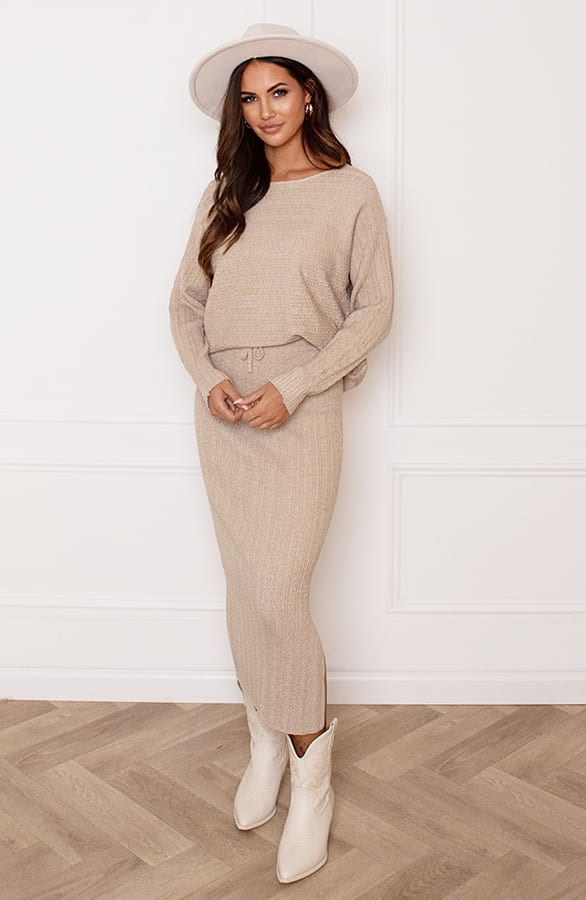 Twinset Kabelrok Maud Beige – shoparchief — foto 6