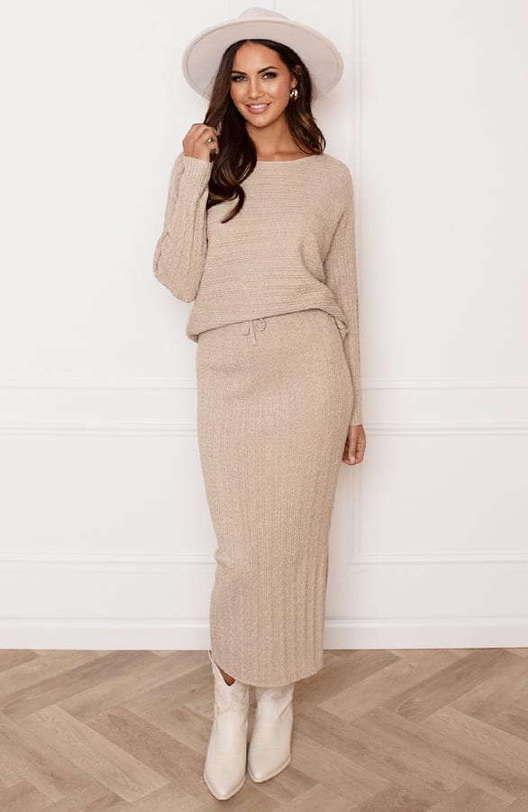 Twinset Kabelrok Maud Beige – shoparchief — foto 2