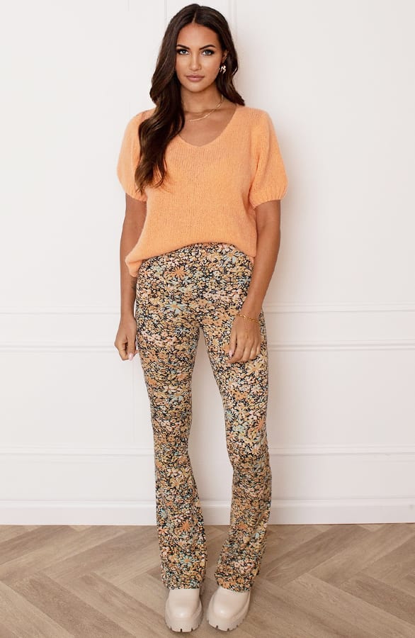 Knitted Korte Mouwen Top Kiki Light Peach – shoparchief — foto 7