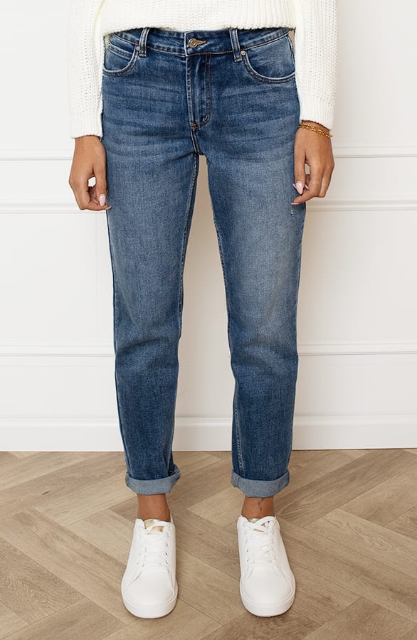Loose Fit Denim Jeans Feline Dark Blue – shoparchief