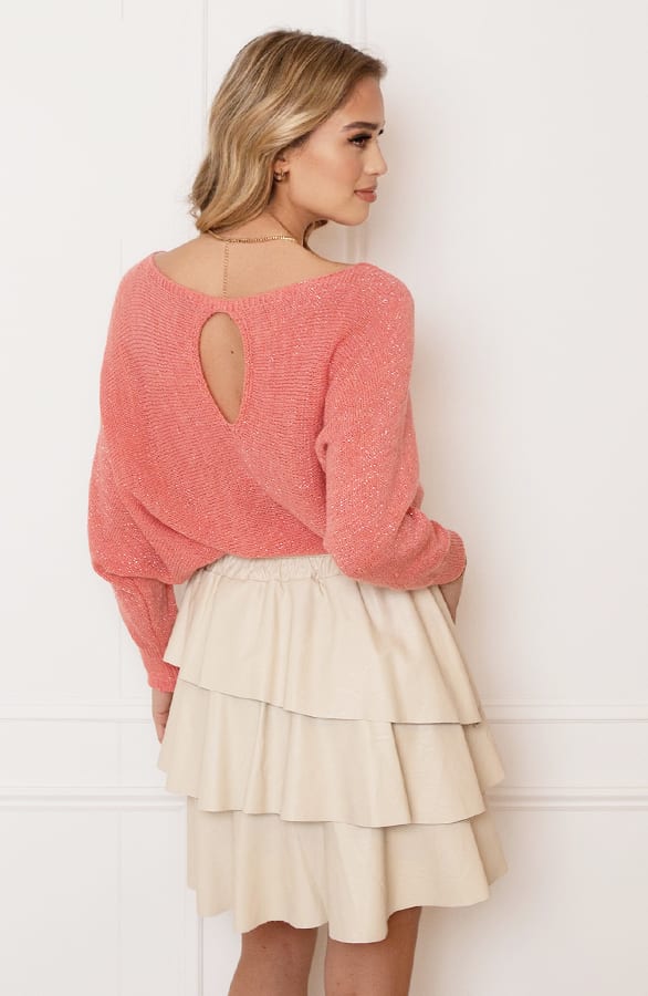 Lurex Longsleeve Top Rosie Koraal – shoparchief — foto 5