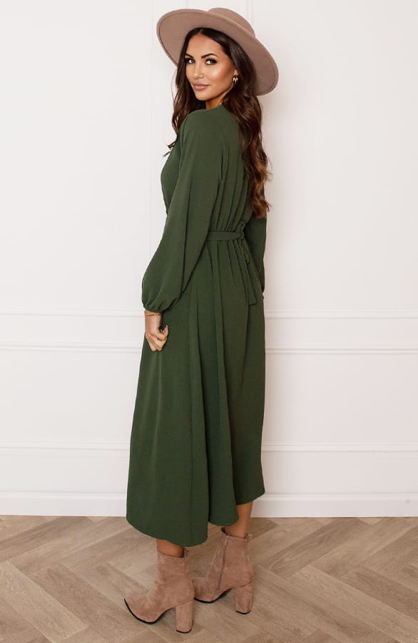Midi Jurk Met Zakken Leah Army – shoparchief — foto 4