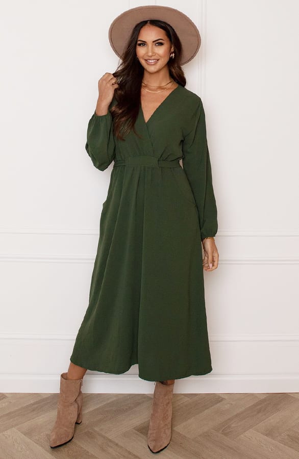 Midi Jurk Met Zakken Leah Army – shoparchief — foto 2