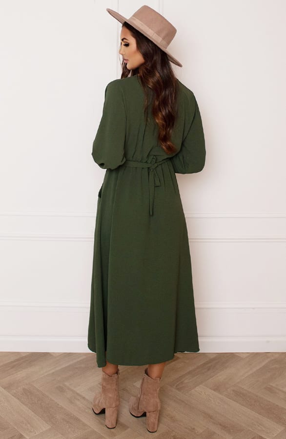Midi Jurk Met Zakken Leah Army – shoparchief — foto 5