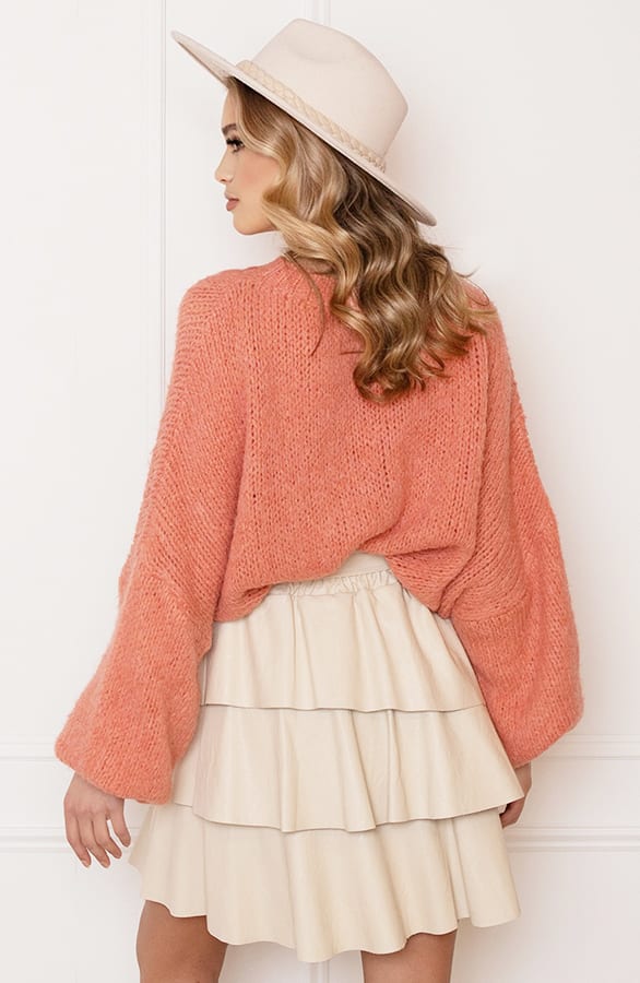 Oversized Knitted Trui Carli Koraal – shoparchief — foto 5