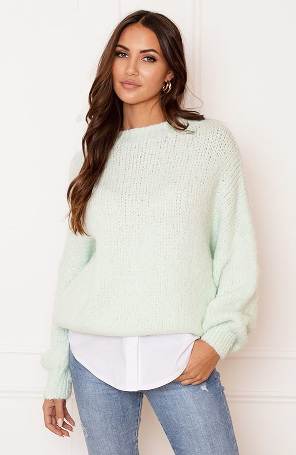 Oversized Knitted Trui Carli Mint – shoparchief