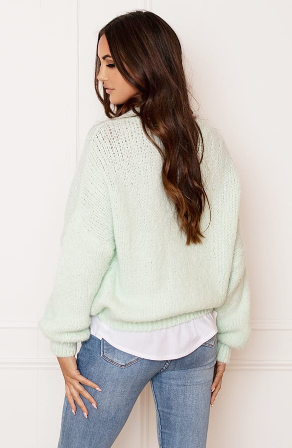 Oversized Knitted Trui Carli Mint – shoparchief — foto 4